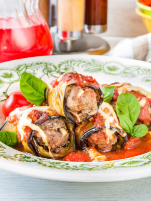 Eggplant Rolls with Meat