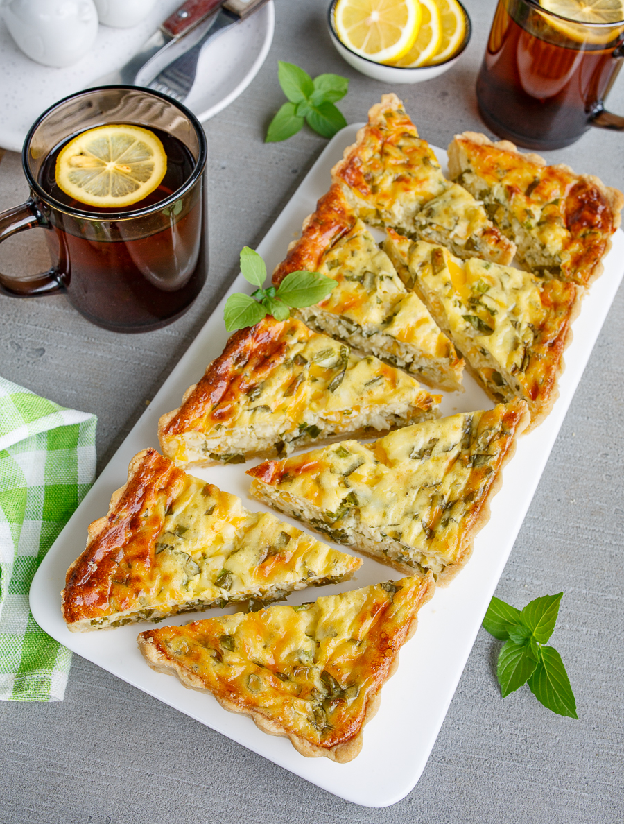 Cheese Quiche with Basil