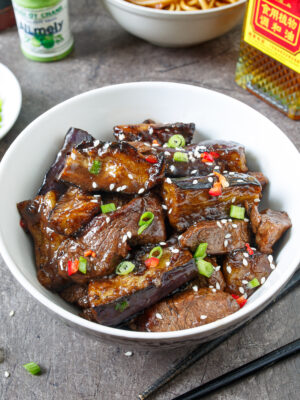 Chinese-style Beef with Eggplant